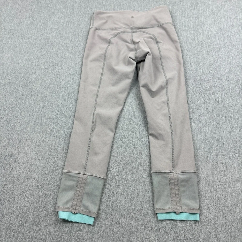 Lululemon Leggings Womens 4‎ Gray Find Your Flow Cropped 23